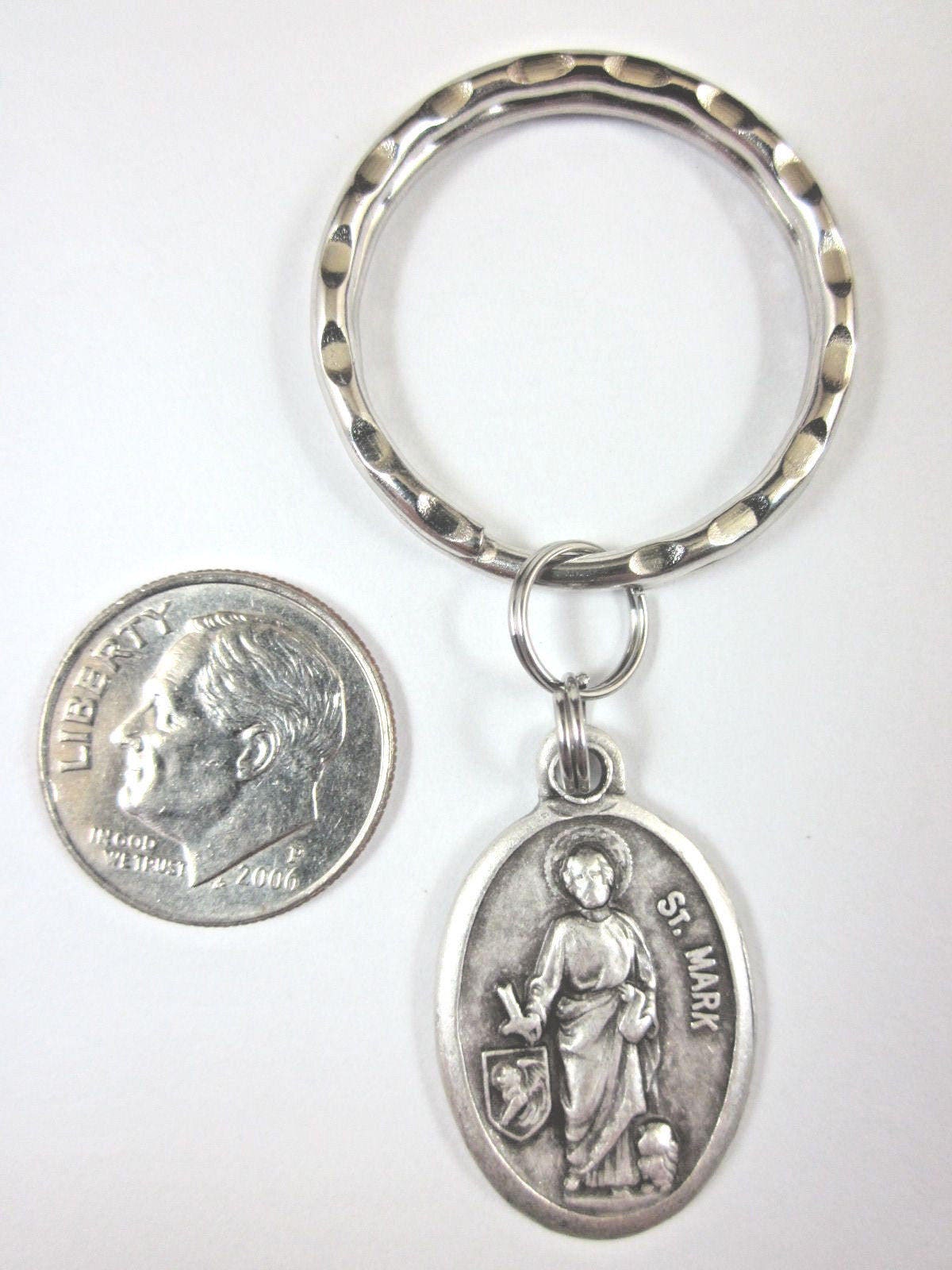 St Mark Medal Italy Key Ring Gift Box & Prayer Card - Etsy
