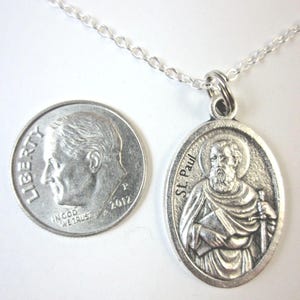 St Paul the Apostle Medal Italy Pendant Necklace Ladies 20" Chain Gift ...