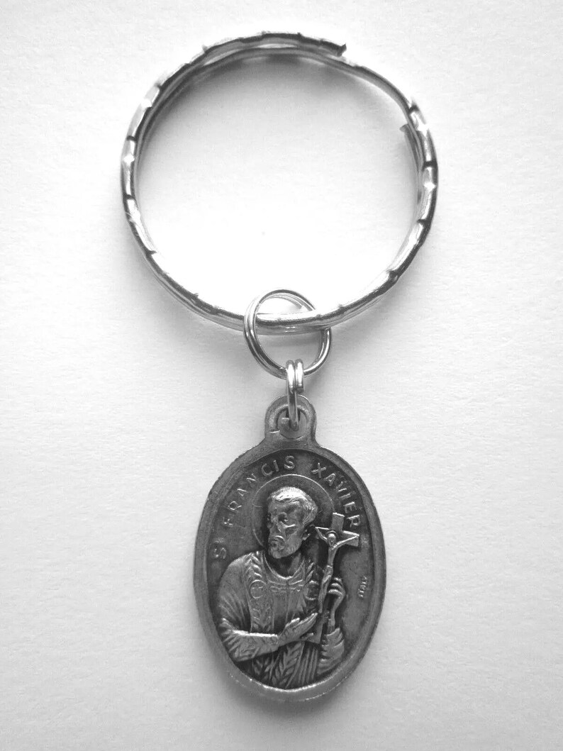 St Frances Mother Cabrini /st Francis Xavier Medal Key Ring Gift Box ...