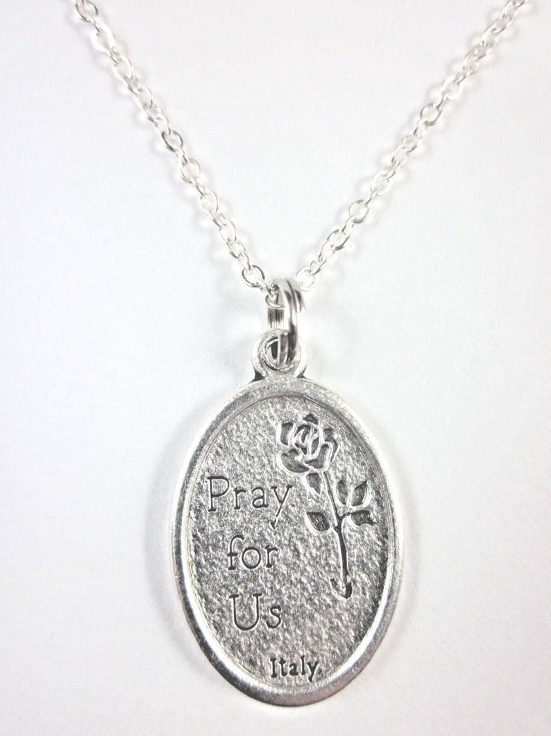 St Nicholas Medal Italy Pendant Necklace Ladies 20" Chain Gift Box ...