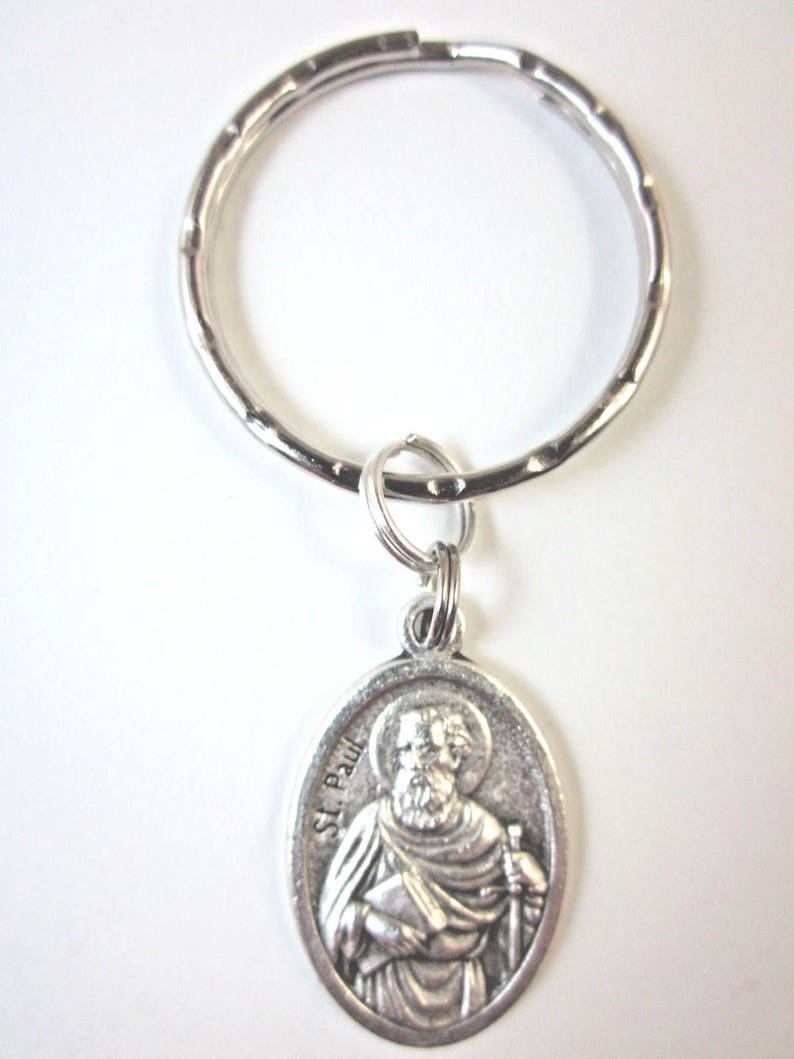 St Paul the Apostle Medal Italy Key Ring Gift Box & Prayer Card - Etsy