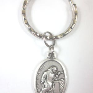 St John of God Medal Italy Key Ring Gift Box & Prayer Card