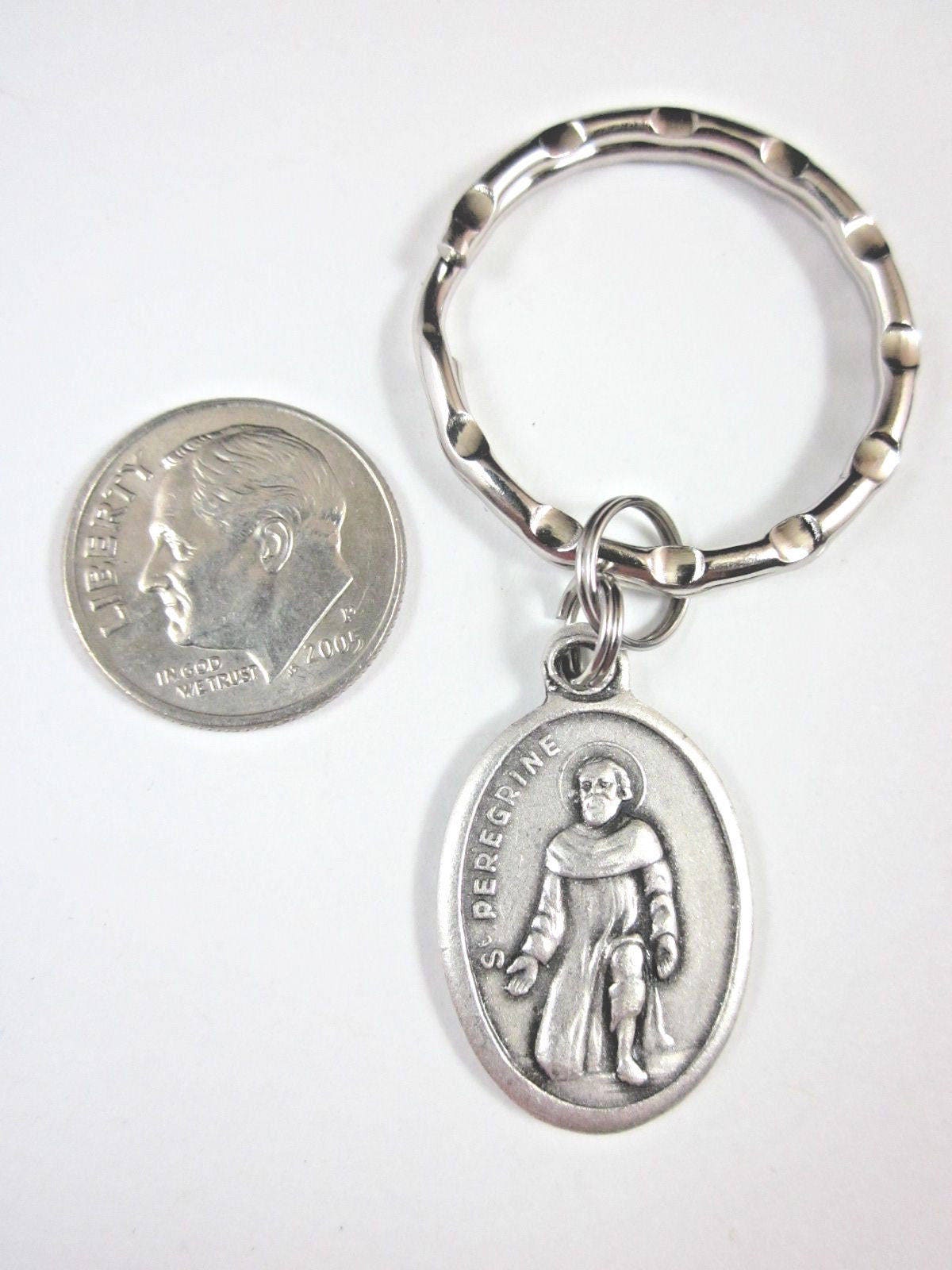 St Peregrine Medal Italy Key Ring Gift Box & Prayer Card - Etsy