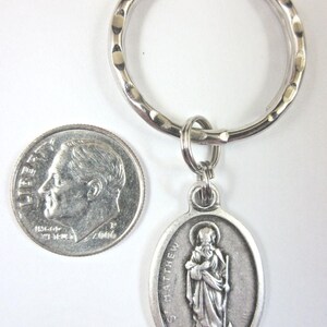 St Matthew Medal Italy Key Ring Gift Box & Prayer Card - Etsy