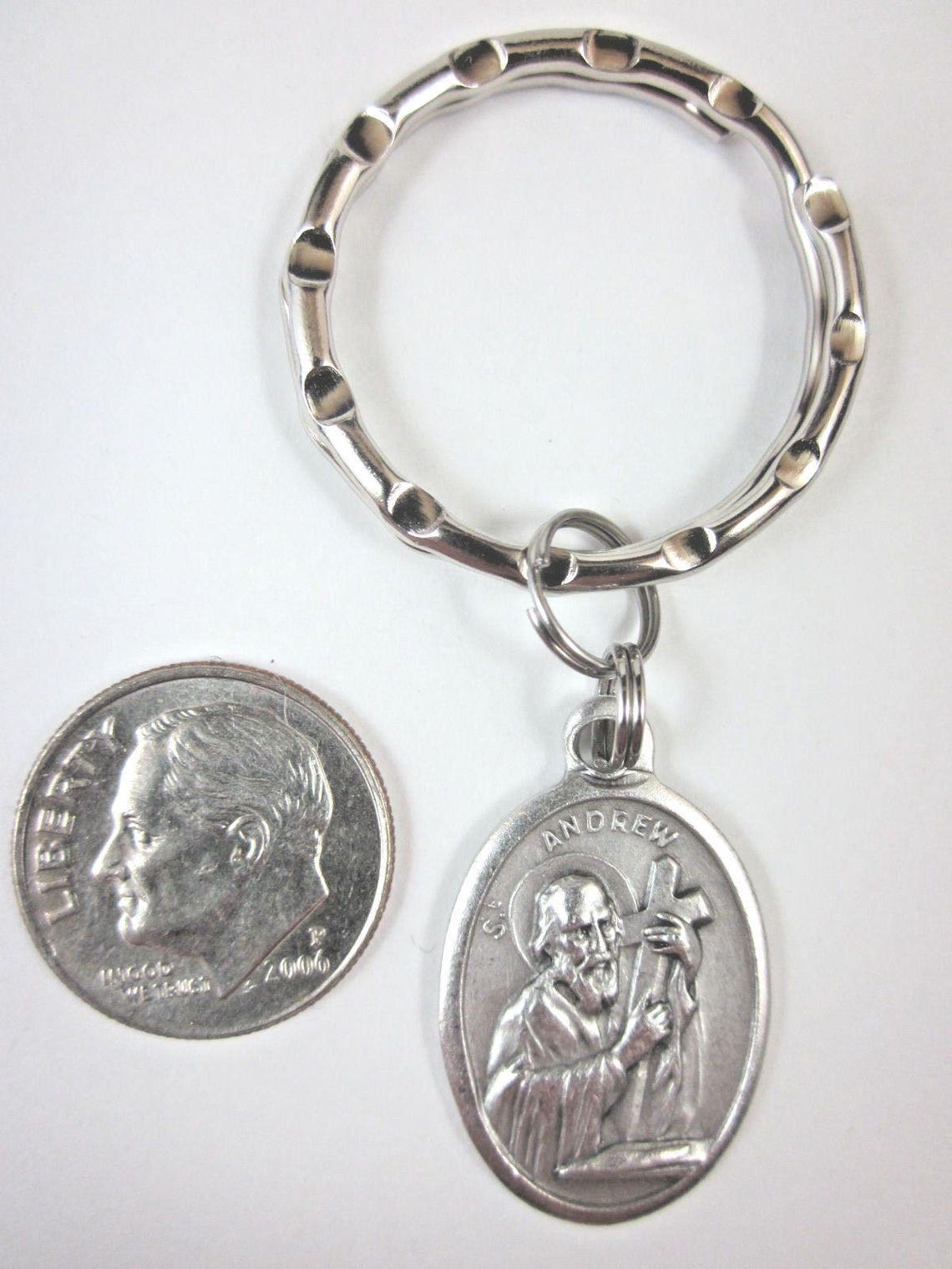 St Andrew the Apostle Medal Italy Key Ring W/ Gift Box & Prayer Card - Etsy