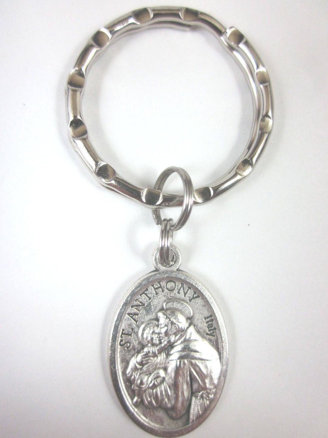 St Anthony Medal Italy Key Ring W/ Gift Box & Prayer Card - Etsy