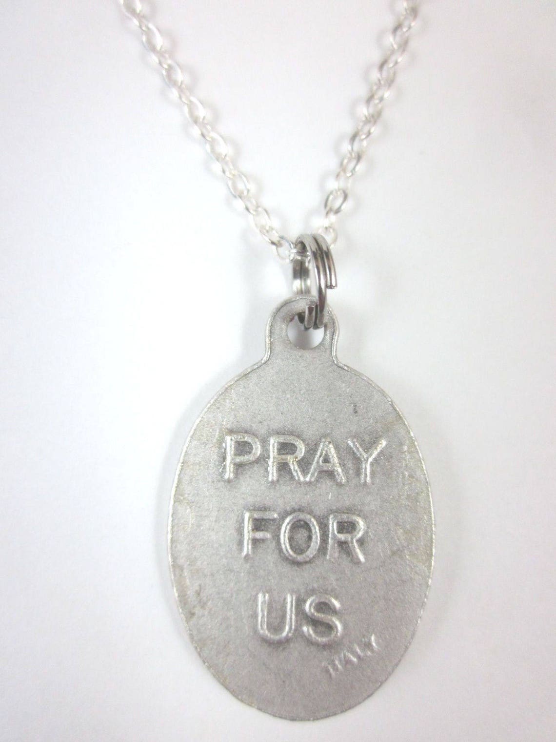 St Agnes of Rome Medal Italy Pendant Necklace Ladies 20" Chain Gift Box ...