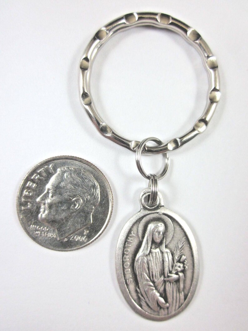 St Dorothy Medal Italy Key Ring Gift Box & Prayer Card - Etsy