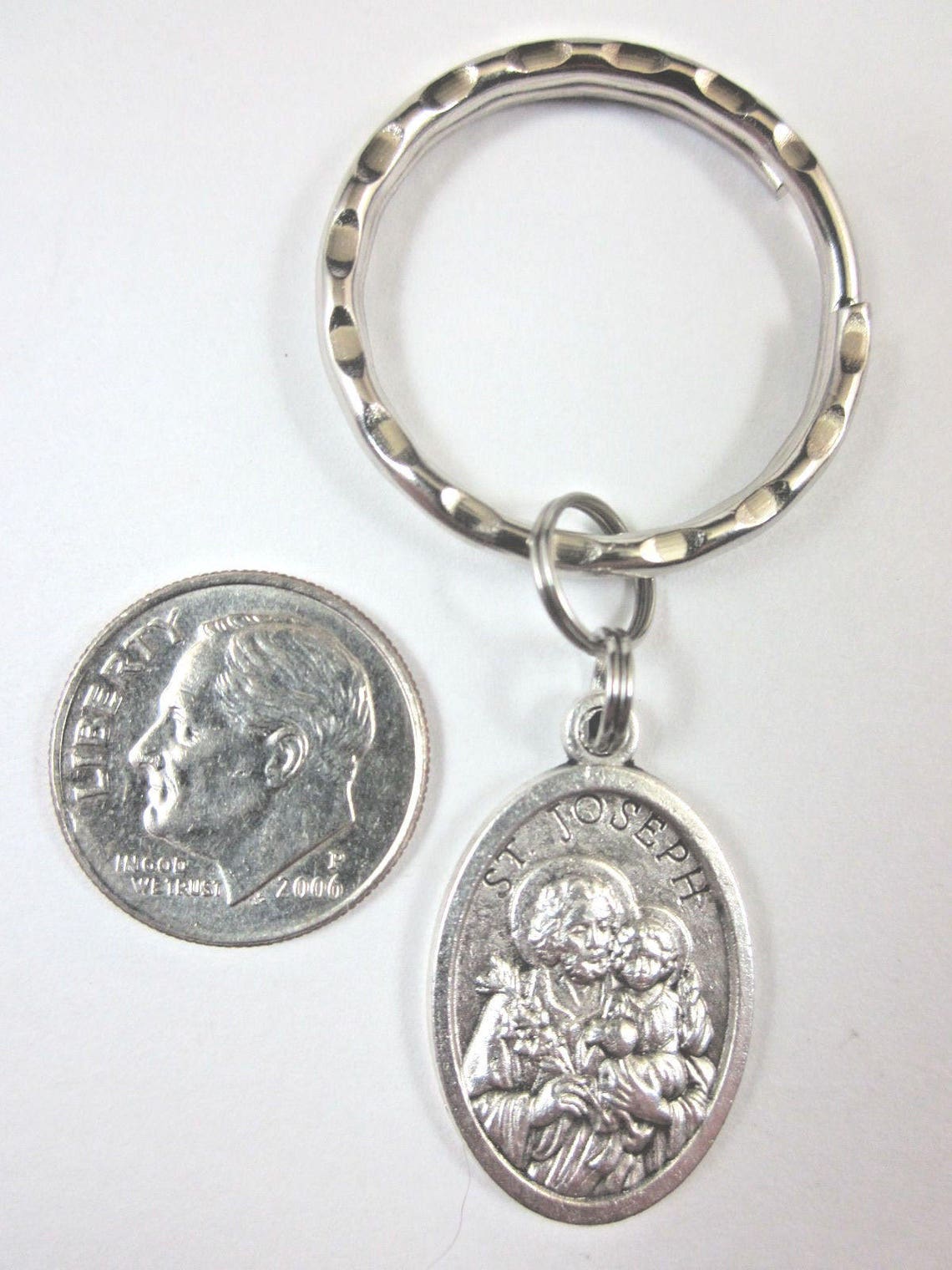 St Joseph / Pray for Us Medal Italy Key Ring Gift Box & Prayer Card - Etsy