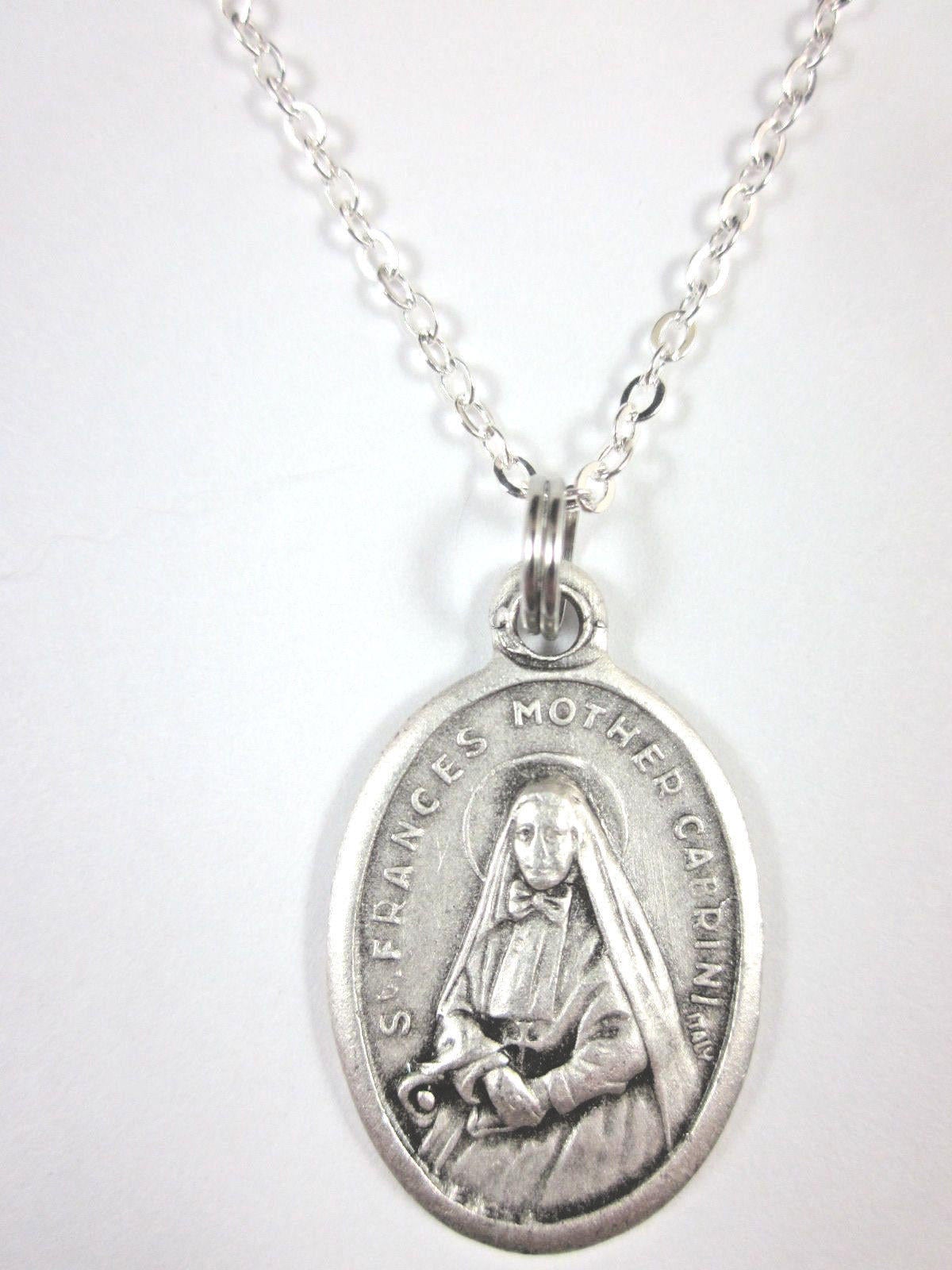 St Frances Mother Cabrini /st Francis Xavier Medal Italy Pendant ...