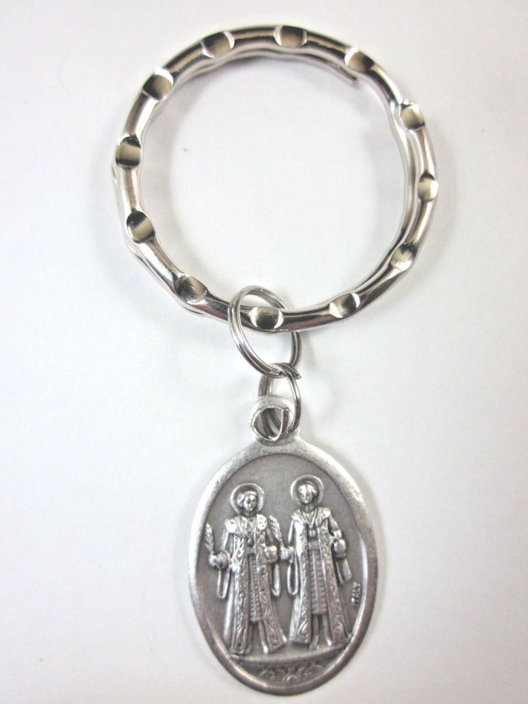 St Cosmas & Damian Medal Italy Key Ring Gift Box Prayer Card - Etsy