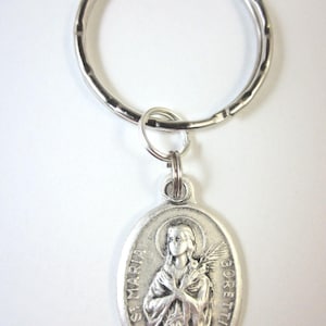 St Maria Goretti Medal Italy Key Ring Gift Box & Prayer Card - Etsy