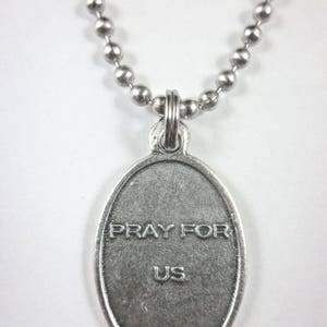 St George Medal Italy Pendant Necklace 24" Ball Chain Gift Box & Prayer ...