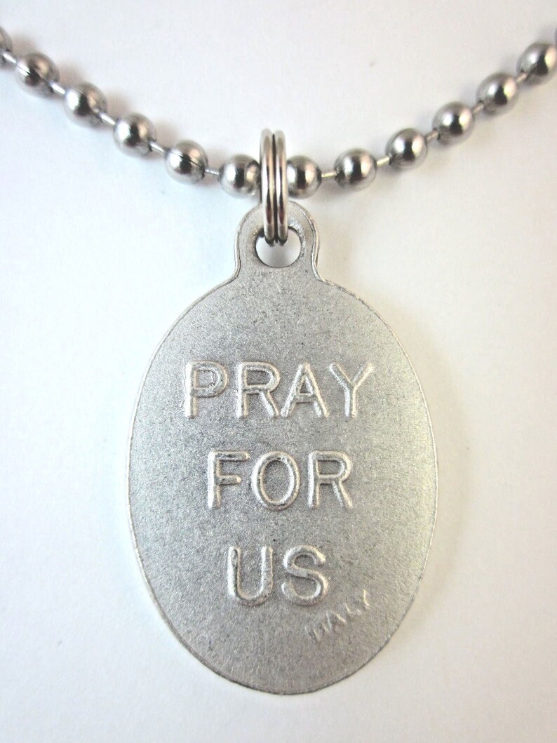 St Genesius of Rome Medal Pendant Necklace 24 Ball Chain - Etsy