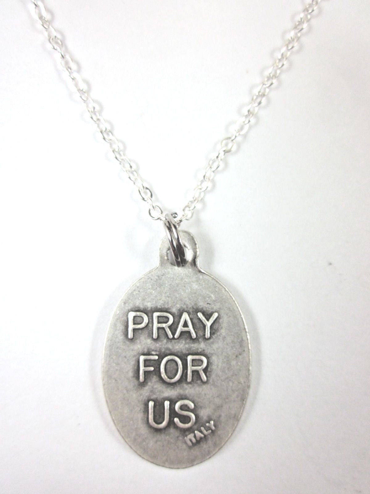 St John Paul II Medal Italy Pendant Necklace Ladies 20" Chain Gif Box ...