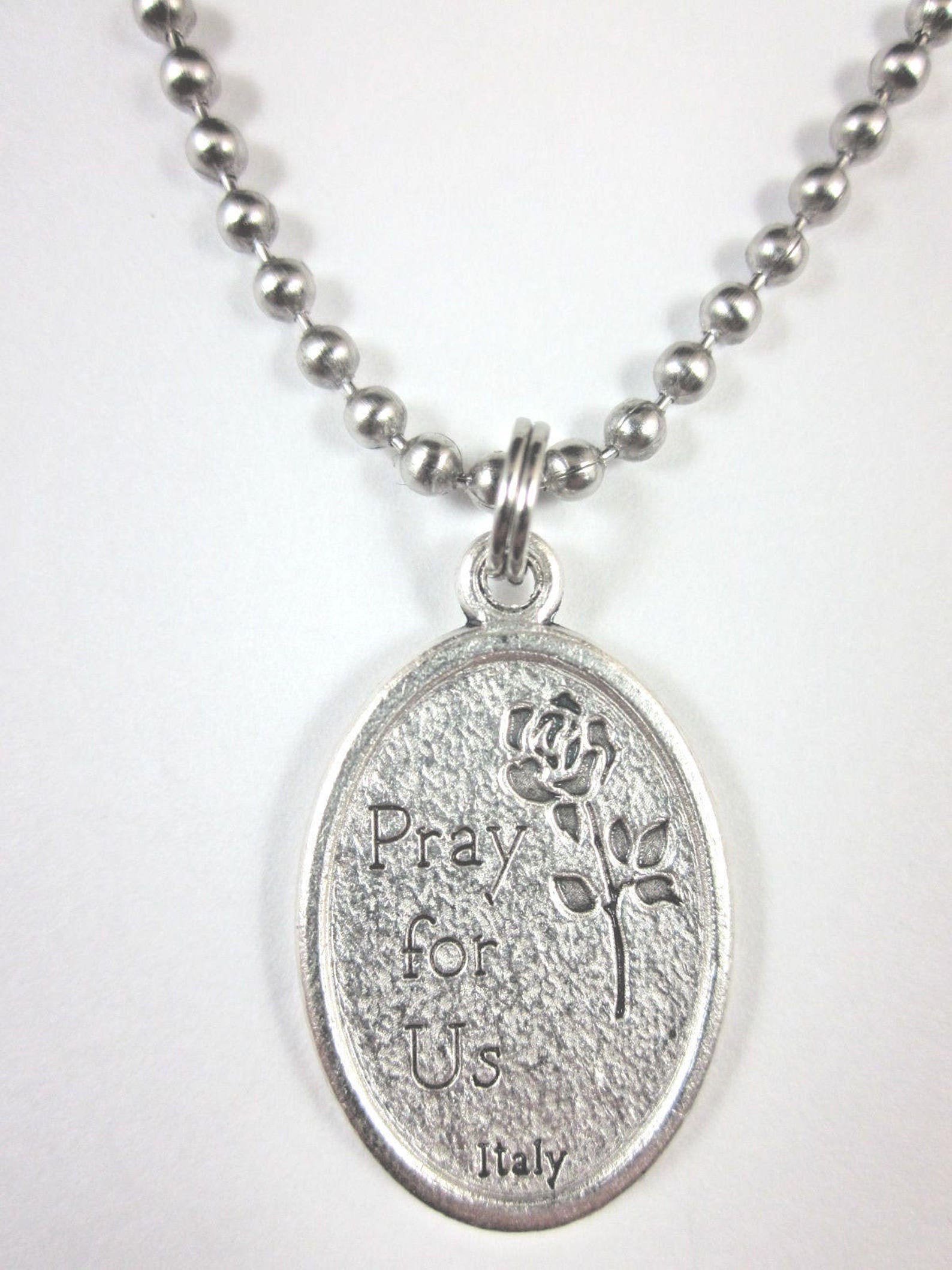 St Francis Xavier Medal Pendant Necklace 24" Ball Chain Gift Box Prayer ...