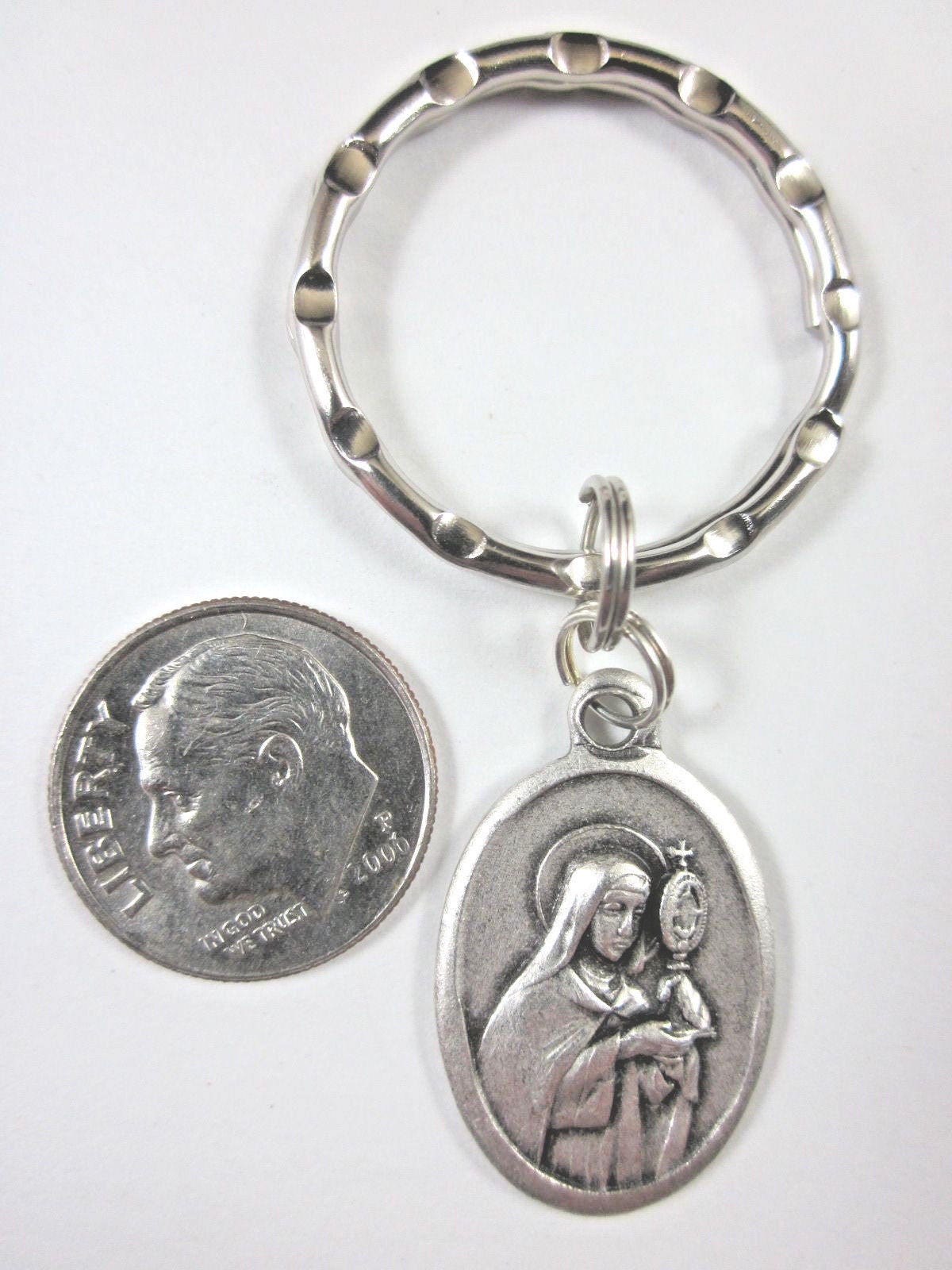 St Clare of Assisi Medal Italy Key Ring Gift Box & Prayer Card - Etsy