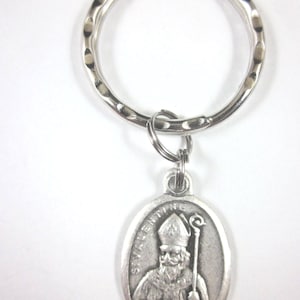 St Valentine Medaille Italien Schlüsselanhänger Geschenkbox & Gebetskarte