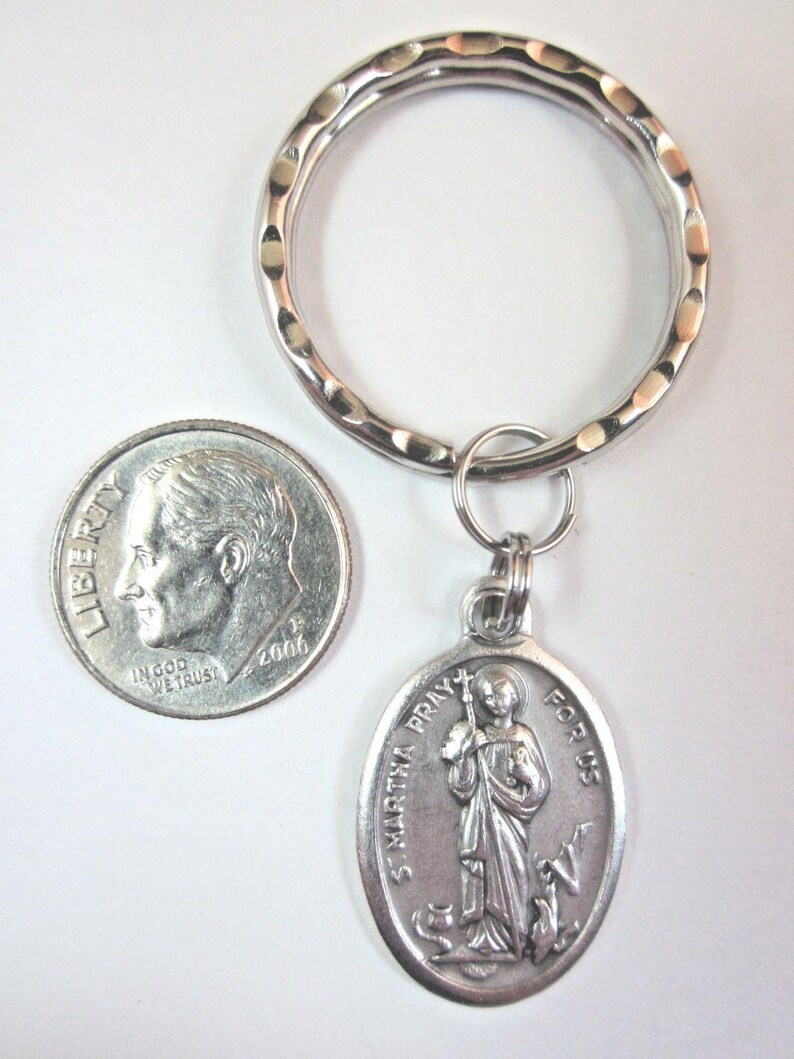 St Martha Medal Italy Key Ring Gift Box & Prayer Card - Etsy