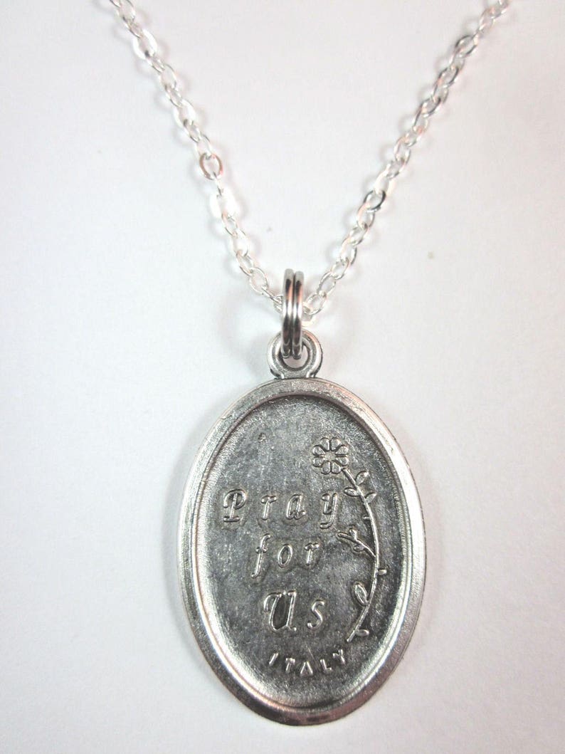 St Francis of Assisi With Wolf Medal Italy Pendant Necklace Ladies 20 ...