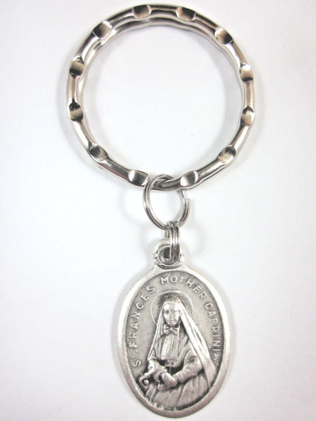 St Frances Mother Cabrini /st Francis Xavier Medal Key Ring Gift Box ...