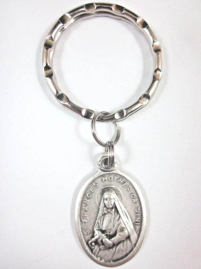 St Frances Mother Cabrini /st Francis Xavier Medal Key Ring Gift Box ...