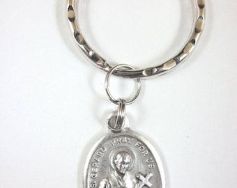 St Gerard Medal Italy Key Ring Gift Box & Prayer Card