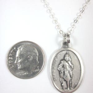 St Florian Medal Italy Pendant Necklace Ladies 20" Chain Gift Box ...