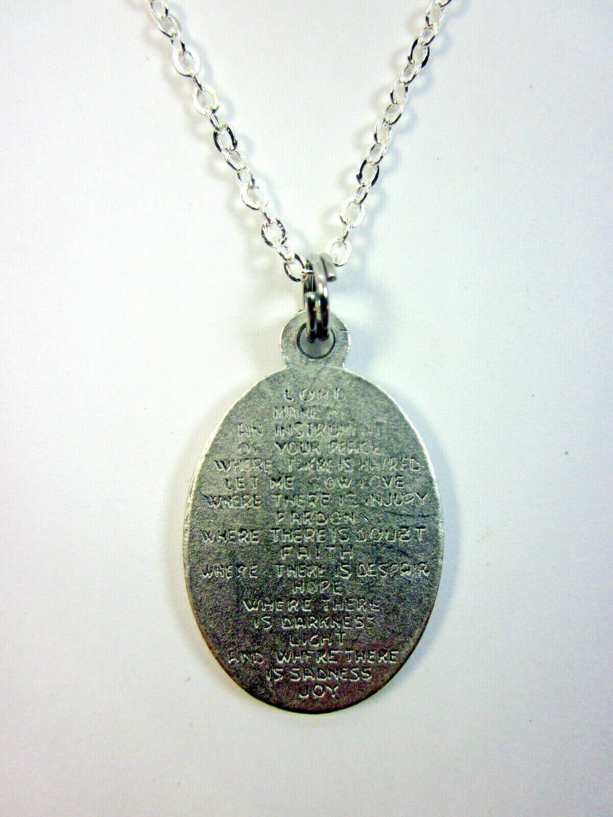 Oversized St Francis With Wolf / Peace Prayer Medal Italy Pendant ...