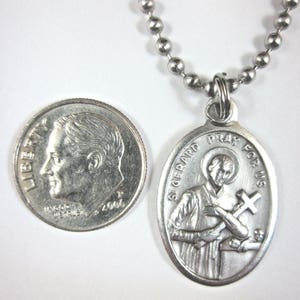 St Gerard Medal Italy Pendant Necklace 24" Ball Chain Gift Box & Prayer ...