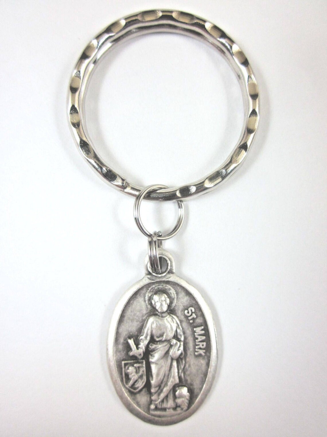St Mark Medal Italy Key Ring Gift Box & Prayer Card - Etsy