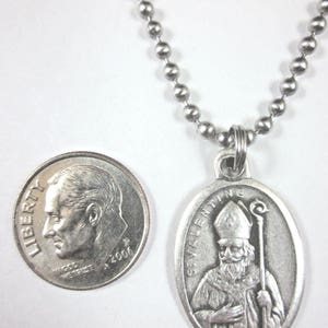 St Valentine Medal Italy Pendant Necklace 24" Ball Chain Gift Box ...
