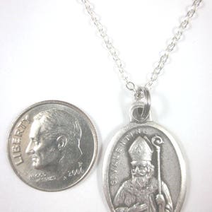 St Valentine Medal Italy Pendant Necklace Ladies 20" Chain Gift Box ...