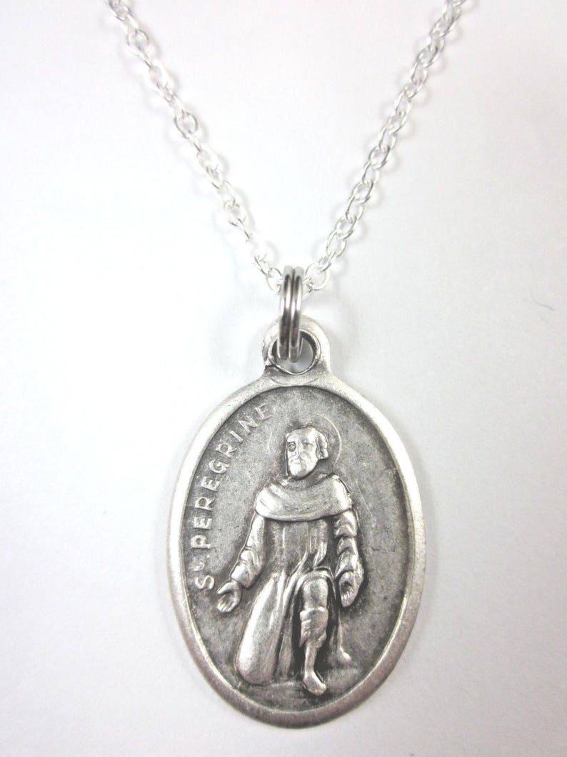 St Peregrine Medal Italy Pendant Necklace Ladies 20" Chain Gift Box ...