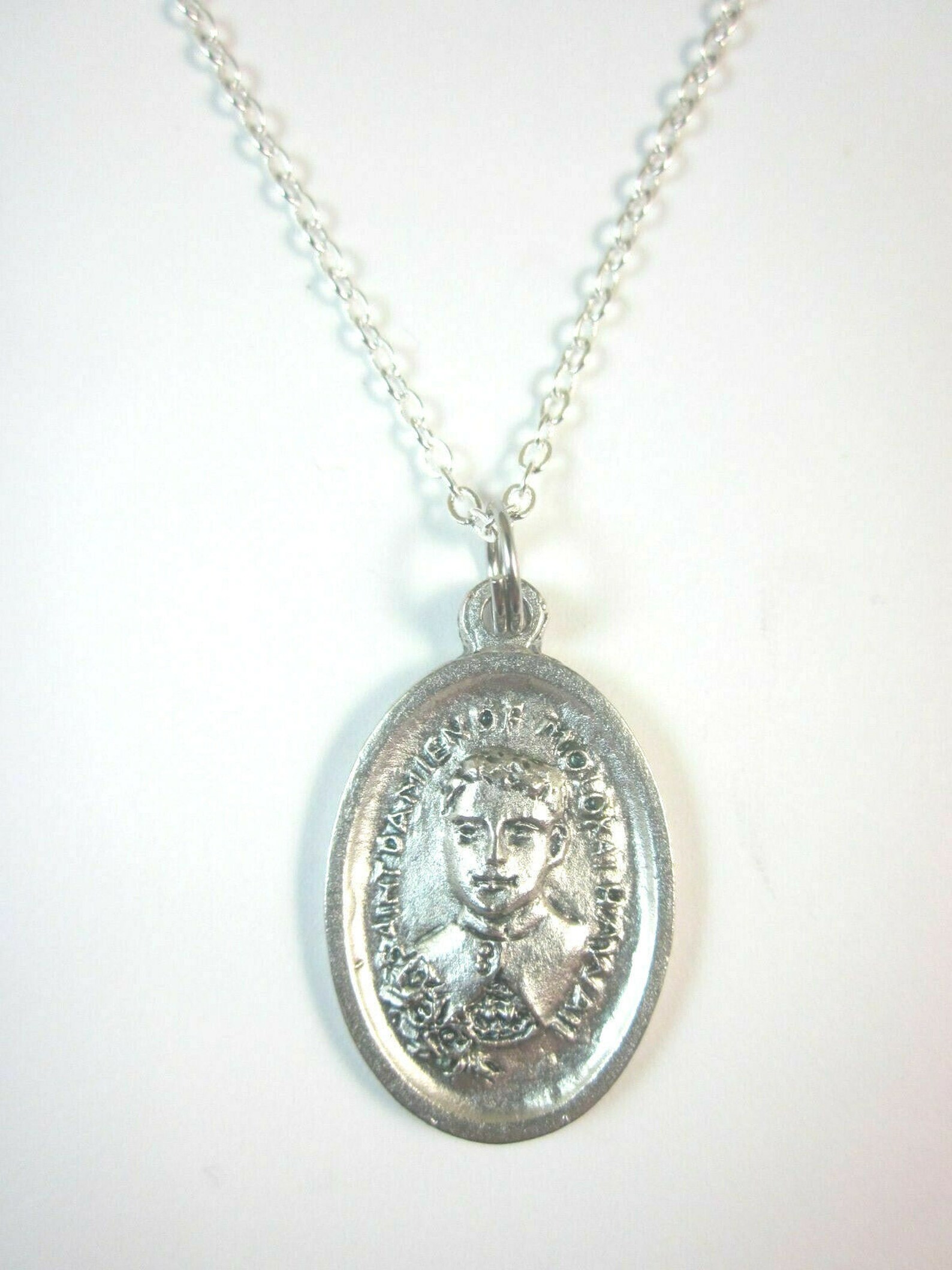 St Damien of Molokai Medal Italy Necklace Ladies 20" Chain Gift Box ...