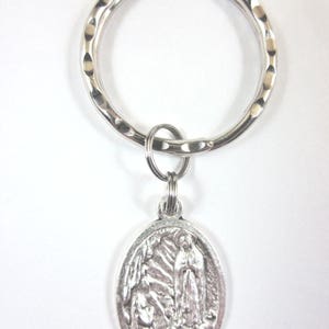 Our Lady of Lourdes Medal Italy Key Ring Gift Box & Prayer Card