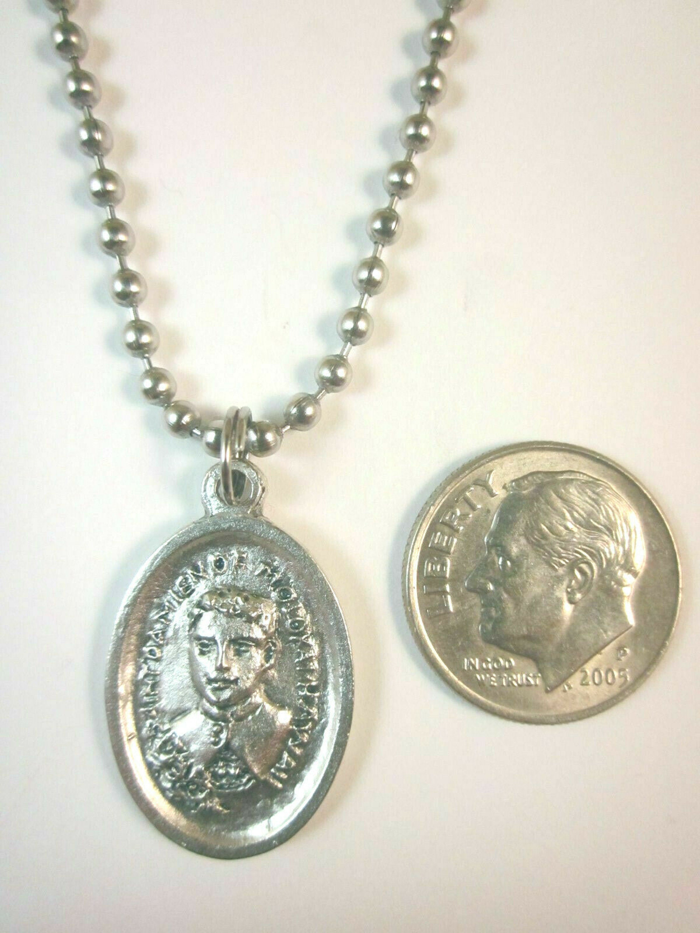 St Damien of Molokai Medal Pendant Necklace 24" Ball Chain Gift Box ...
