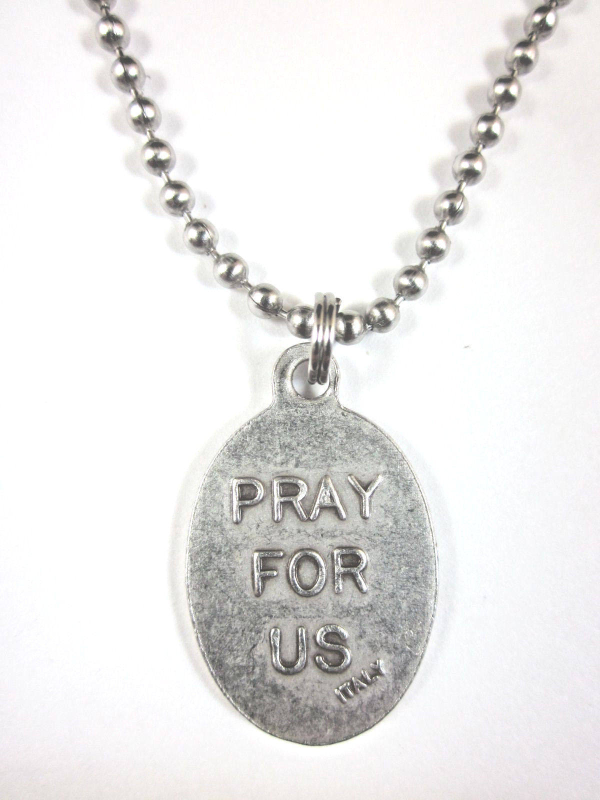 St Gerard Medal Italy Pendant Necklace 24" Ball Chain Gift Box & Prayer ...