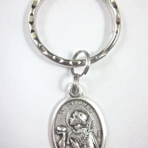 St Stephen Medal Italy Key Ring Gift Box & Prayer Card - Etsy