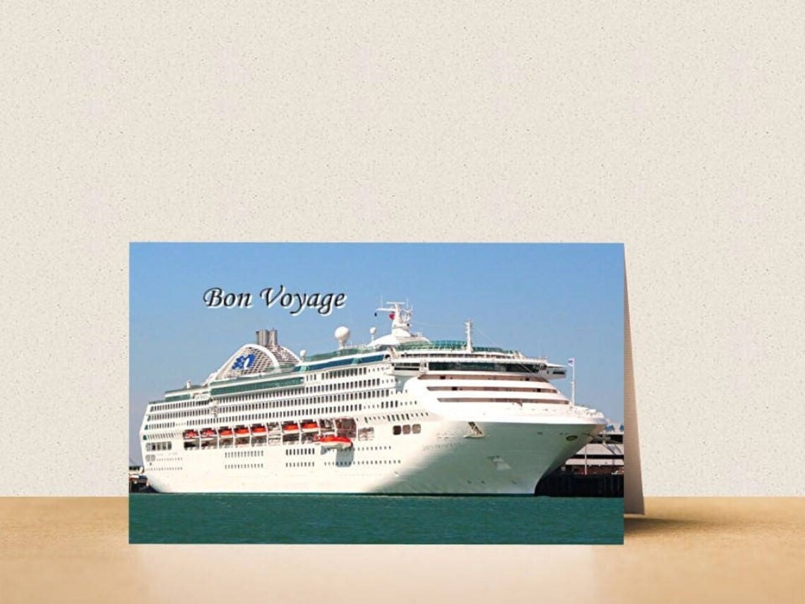 Bon Voyage: Cruise Ship Card. Printable Digital Photo Card - Etsy Australia