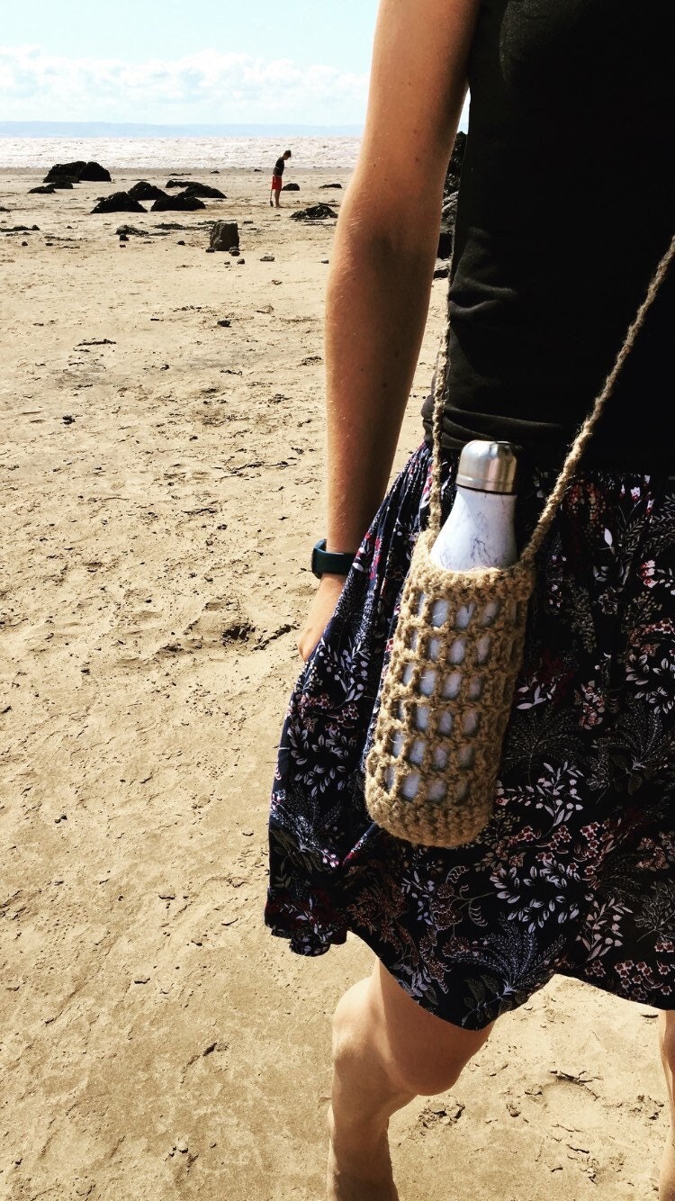 Water Bottle Holder With Strap 32oz 40oz Insulated Water Bottle Carrier Bag Water Bottle Sling Bag Black