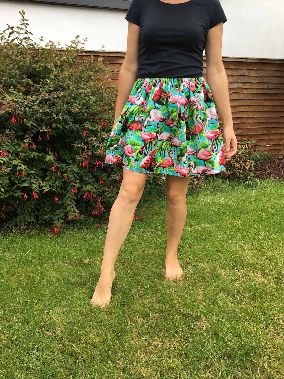 Pleated Skirt in Flamingo