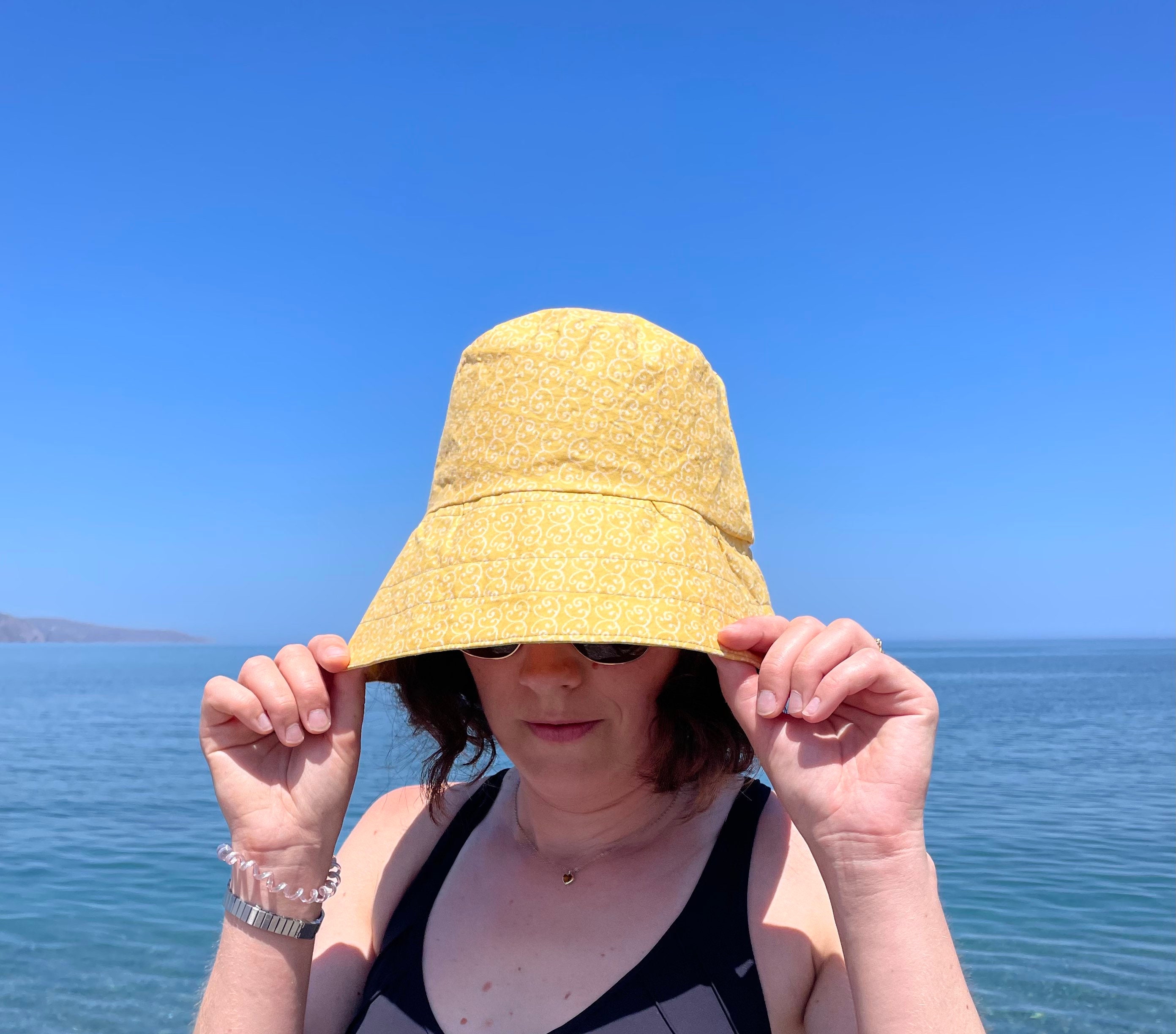 Yellow Bucket Hat Sun Hat Fisherman Hat Wide Brim Hat Etsy
