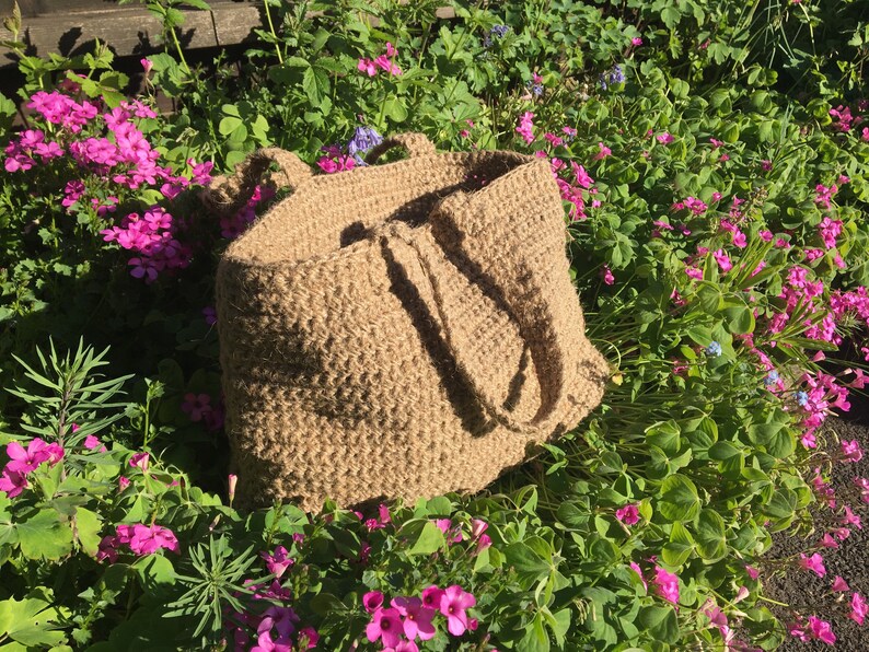 Basket bag Crochet jute twine bag Jute twine bag Jute tote Jute bag Straw crochet bag Jute shopper Straw bag