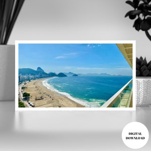 Luftbild schöner tropischer Strand, lebendige Farben, erstaunliche Wohnzimmer-Akzent-Wand-Kunst, Housewarming-Küstenstädte XOXO Digitaldrucke