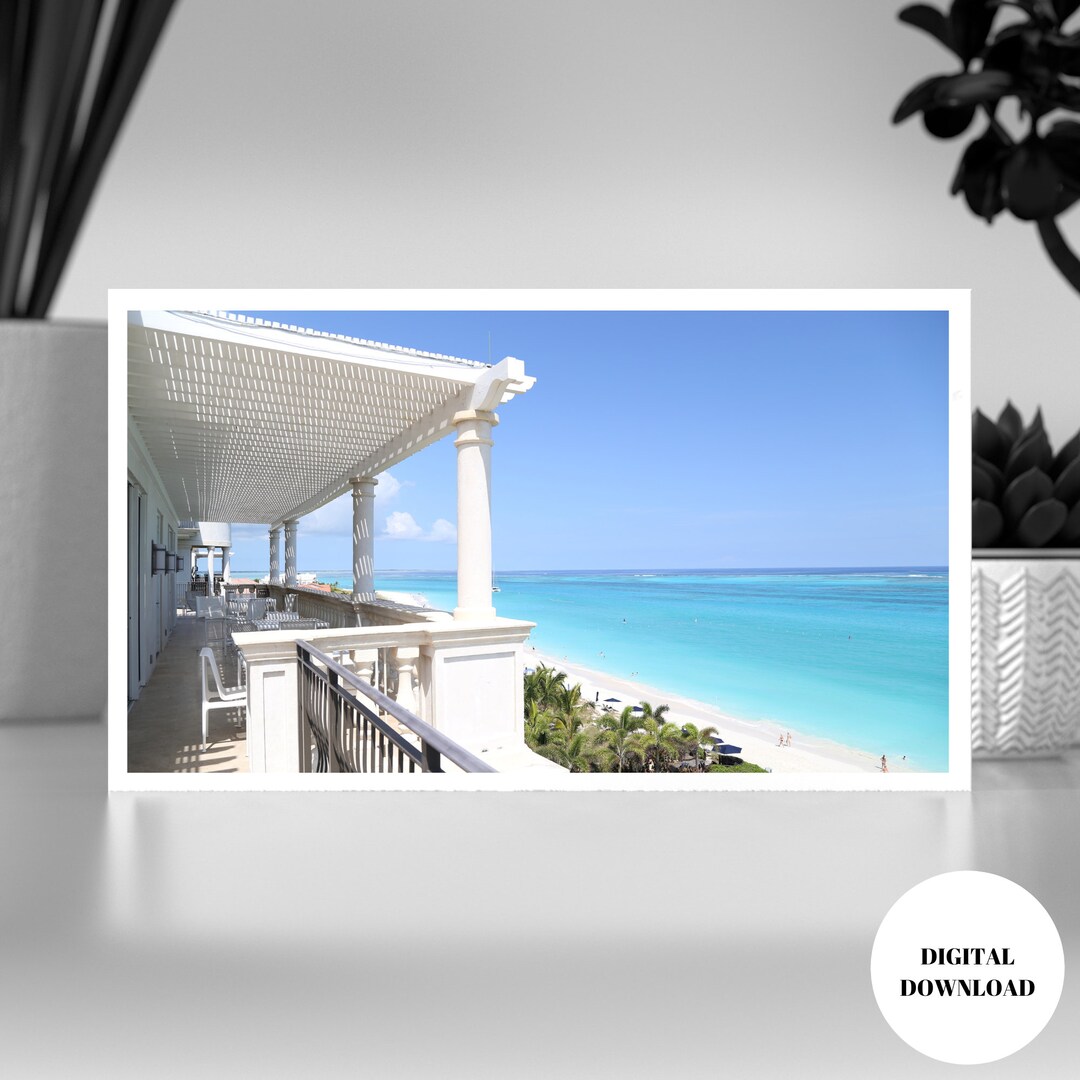 Visual Reference: Summer Tropical Caribbean Penthouse Meditation Yoga View White Sand