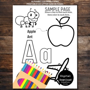 Teacher Planner A-Z Kids Páginas imprimibles para niños pequeños de jardín de infantes, Alfabeto Montessori, Carpeta preescolar, Planificador de maestros, Regreso a la escuela