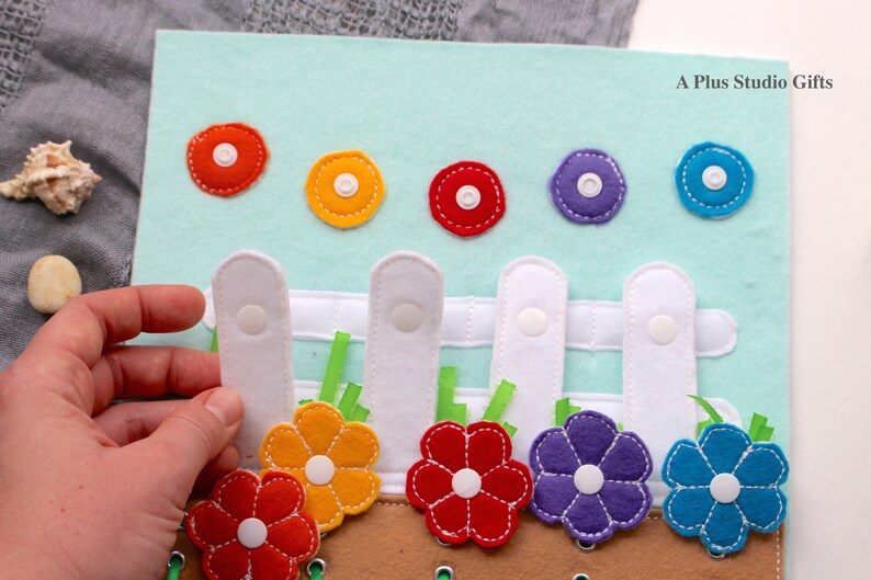 Snaps and Flowers Quiet Book flower quiet book snaps quiet Etsy