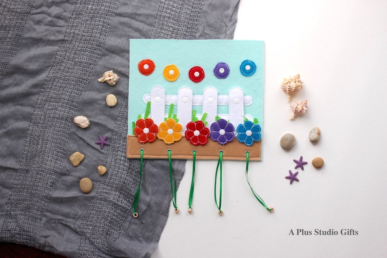 Snaps and Flowers Quiet Book flower quiet book snaps quiet Etsy