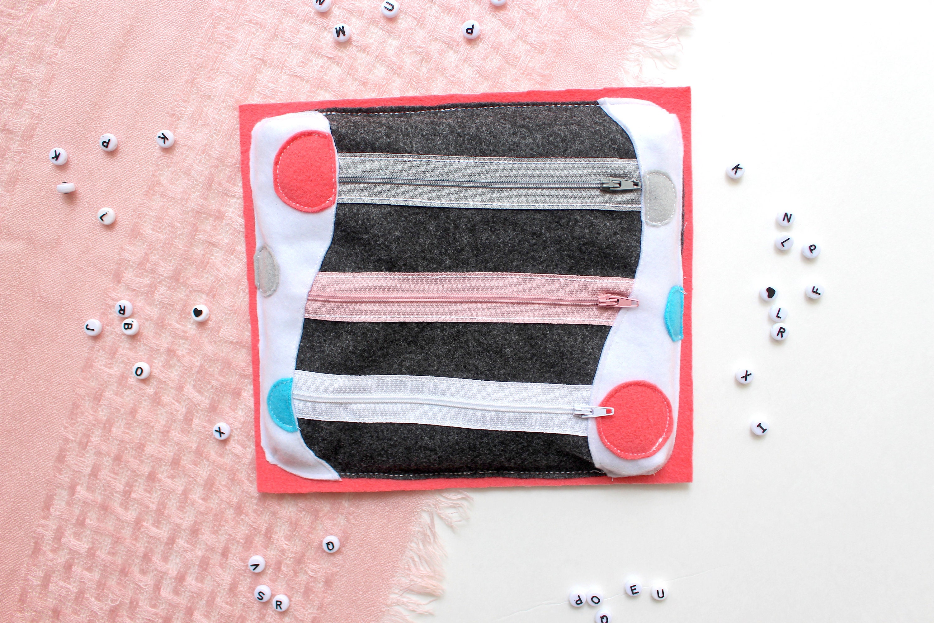 3 Zipper Pocket Quiet Book Page quiet book busy book zip Etsy